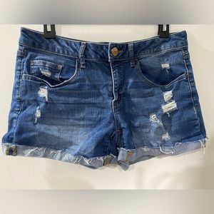 SO distressed shorts. Dark wash. Size 11